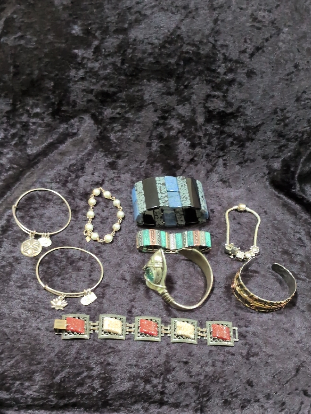 Vtg Alex & Ani Sarah Coventry Unmarked  Women's Lot of 9 Bracelets Misc. Styles